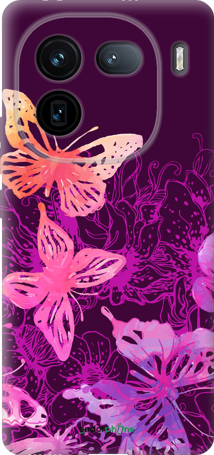 Силиконовый чехол Бабочки v2 для Vivo iQOO 12 - 5475u-3433 изображение 