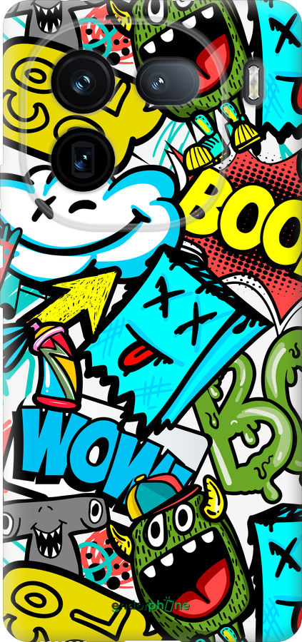 Силиконовый чехол Стикеры v4 для Vivo iQOO 12 - 5508u-3433 изображение 