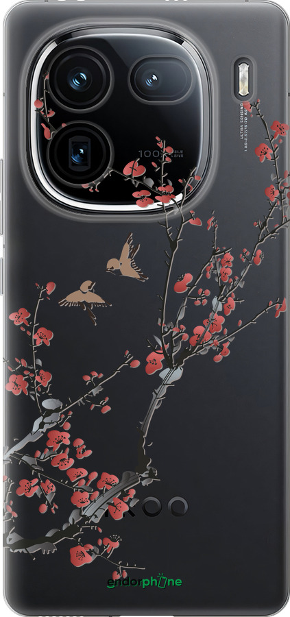 Силиконовый чехол Сакура v2 для Vivo iQOO 12 - 5538u-3433 изображение 