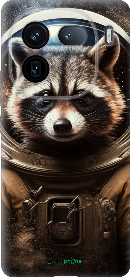 Силіконовий чехол Єнот-австронавт для Vivo iQOO 12 - 5581u-3433 изображение 