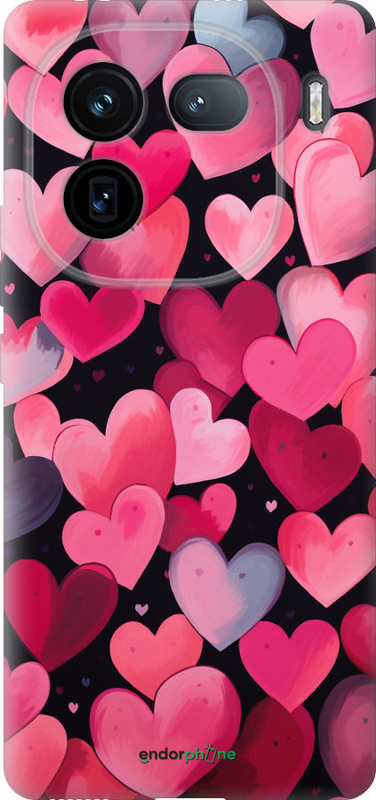 Силиконовый чехол Сердечки 4 для Vivo iQOO 12 - 5662u-3433 изображение 
