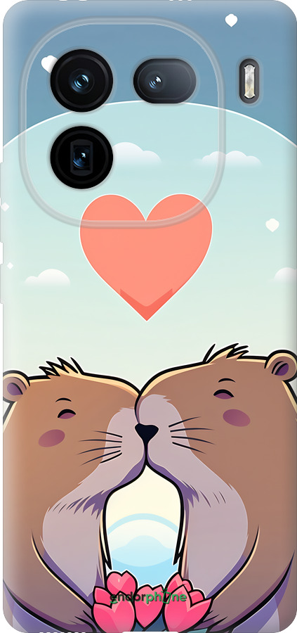 Силиконовый чехол Капибара любовь для Vivo iQOO 12 - 6027u-3433 изображение 