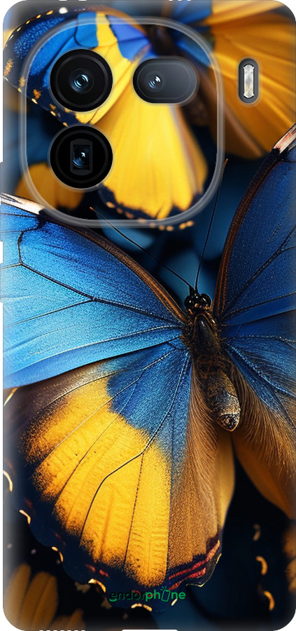 Силиконовый чехол Желто-голубые бабочки для Vivo iQOO 12 - 6046u-3433 изображение 