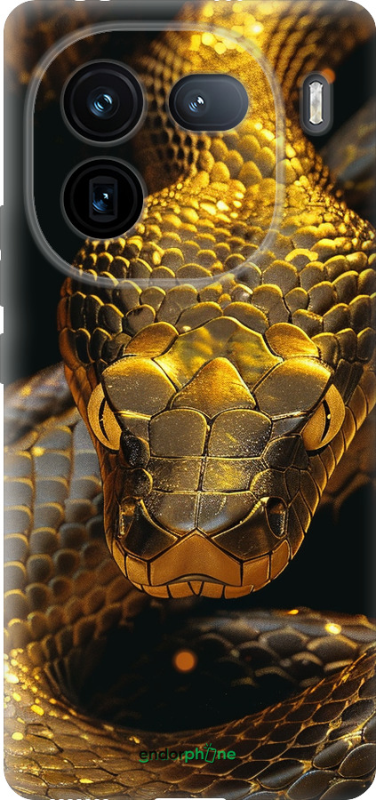 Силиконовый чехол Golden snake для Vivo iQOO 12 - 6072u-3433 изображение 