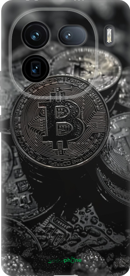 Силиконовый чехол Black Bitcoin для Vivo iQOO 12 - 6090u-3433 изображение 