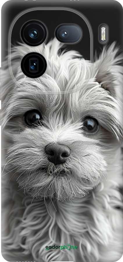 Силиконовый чехол Мальтипу на чорном фоне для Vivo iQOO 12 - 6156u-3433 изображение 