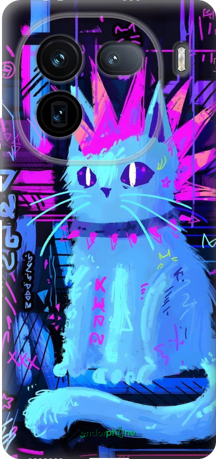 Силиконовый чехол Кот панк для Vivo iQOO 12 - 6311u-3433 изображение 
