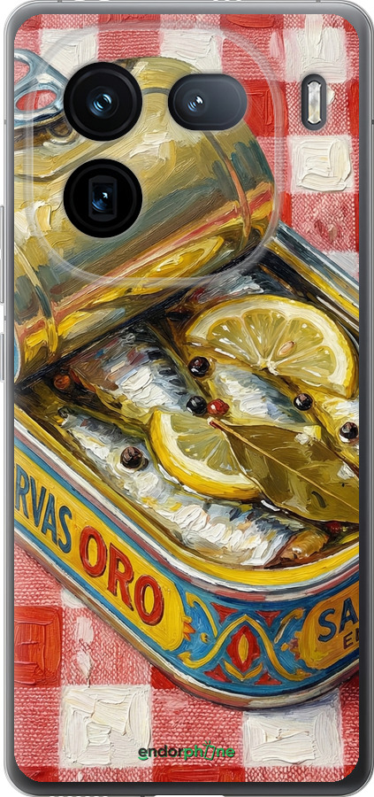 Силиконовый чехол Vintage Sardine Tin Phone для Vivo iQOO 12 - 6772u-3433 изображение 