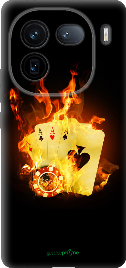 Силиконовый чехол Горящие карты для Vivo iQOO 12 - 839u-3433 изображение 