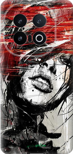 Силиконовый чехол Лицо девушки для Vivo IQOO 13 - 1162u-3913 изображение 