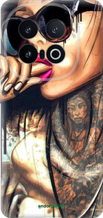 Силиконовый чехол Девушка в тату для Vivo IQOO 13 - 4001u-3913 изображение 