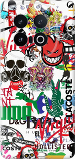 Силиконовый чехол Many different logos для Vivo IQOO 13 - 4022u-3913 изображение 