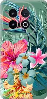Силиконовый чехол Тропические цветы v1 для Vivo IQOO 13 - 4667u-3913 изображение 