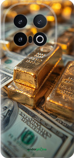 Силіконовий чехол Злитки та долари для Vivo IQOO 13 - 6105u-3913 изображение 