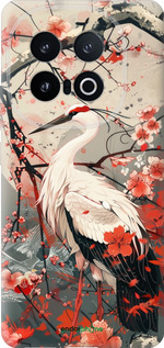 Силиконовый чехол Аист в цвету сакуры для Vivo IQOO 13 - 6109u-3913 изображение 