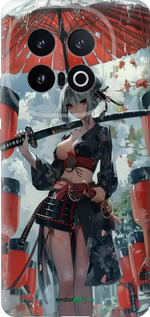 Силіконовий чехол Гейша-воїн для Vivo IQOO 13 - 6124u-3913 изображение 