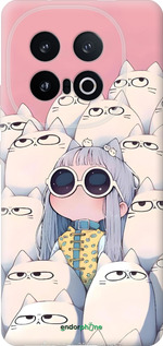 Силиконовый чехол Малышка с котами для Vivo IQOO 13 - 6295u-3913 изображение 