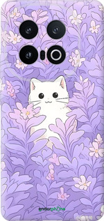 Силиконовый чехол Котик в цветах для Vivo IQOO 13 - 6390u-3913 изображение 