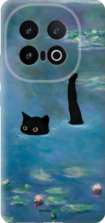 Силіконовий чехол Із зображенням кота та водяної лілії Monet для Vivo IQOO 13 - 6519u-3913 изображение 