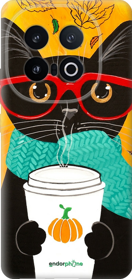 Силиконовый чехол Осенний кот для Vivo IQOO 13 - 4026u-3913 изображение 