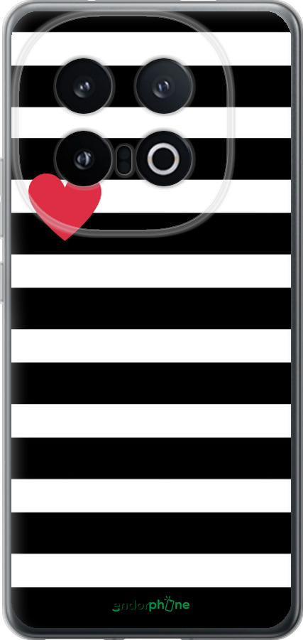 Силиконовый чехол Черно-белые полосы для Vivo IQOO 13 - 4461u-3913 изображение 