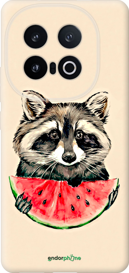 Силиконовый чехол Енотик с арбузом для Vivo IQOO 13 - 4605u-3913 изображение 