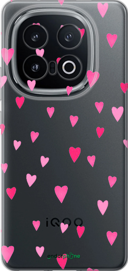 Силиконовый чехол Сердечки 2 для Vivo IQOO 13 - 4763u-3913 изображение 