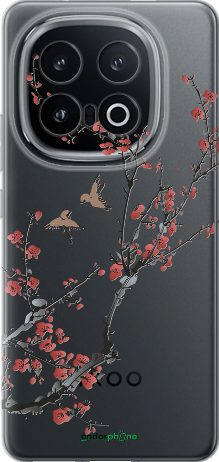 Силіконовий чехол Сакура v2 для Vivo IQOO 13 - 5538u-3913 изображение 