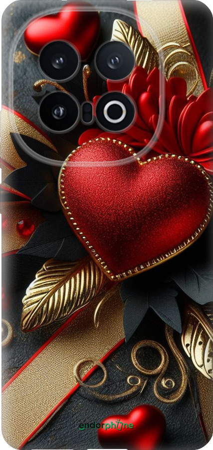 Силиконовый чехол Сердечки v2 для Vivo IQOO 13 - 5832u-3913 изображение 