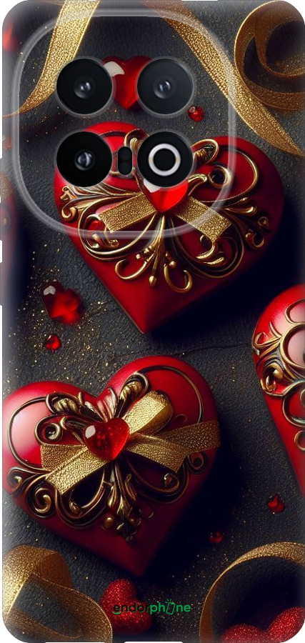Силіконовий чехол Сердечки v4 для Vivo IQOO 13 - 5834u-3913 изображение 