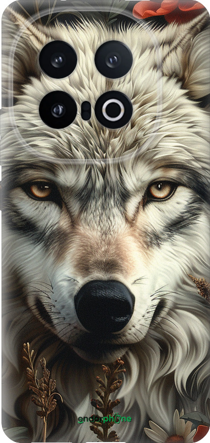 Силиконовый чехол Волчий взгляд для Vivo IQOO 13 - 6066u-3913 изображение 