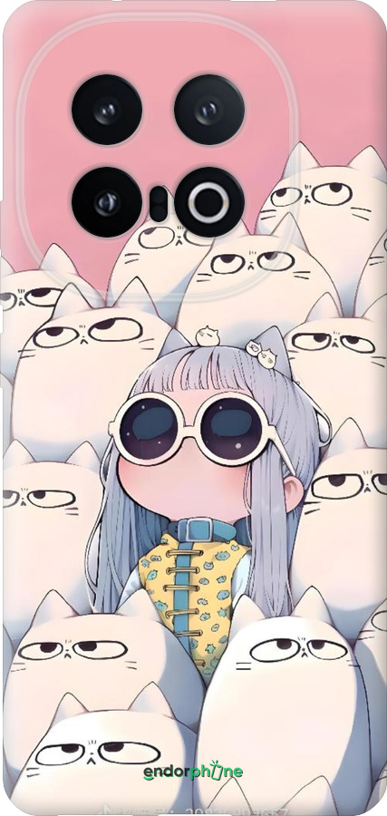 Силиконовый чехол Малышка с котами для Vivo IQOO 13 - 6295u-3913 изображение 