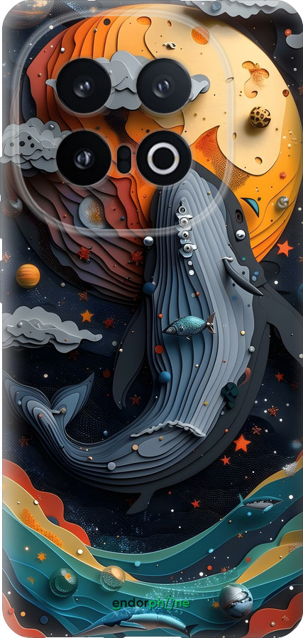 Силіконовий чехол Кит у космосі для Vivo IQOO 13 - 6328u-3913 изображение 