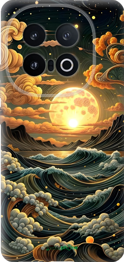 Силиконовый чехол Арт волны для Vivo IQOO 13 - 6332u-3913 изображение 