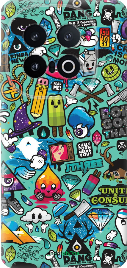 Силиконовый чехол Стикер бомбинг 1 для Vivo IQOO 13 - 693u-3913 изображение 