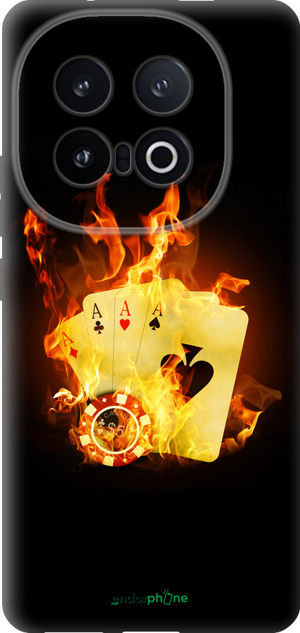 Силиконовый чехол Горящие карты для Vivo IQOO 13 - 839u-3913 изображение 