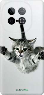 Силиконовый чехол Летящий котёнок для Vivo iQOO Z10 Turbo - 2322u-4150 изображение 