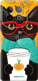 Силиконовый чехол Осенний кот для Vivo iQOO Z10 Turbo - 4026u-4150 изображение 