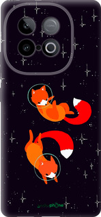 Силиконовый чехол Лисички в космосе для Vivo Y300 GT 5G - 4519u-4151 изображение 