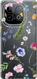 Силиконовый чехол Цветочный фон v2 для Vivo iQOO Z10 Turbo - 5472u-4150 изображение 