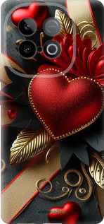 Силиконовый чехол Сердечки v2 для Vivo Y300 GT 5G - 5832u-4151 изображение 