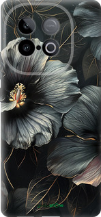 Силиконовый чехол Черные цветы для Vivo iQOO Z10 Turbo - 6031u-4150 изображение 