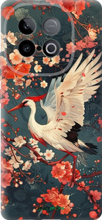 Силіконовий чехол Сакура та лелека для Vivo iQOO Z10 Turbo - 6108u-4150 изображение 