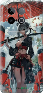 Силіконовий чехол Гейша-воїн для Vivo iQOO Z10 Turbo - 6124u-4150 изображение 