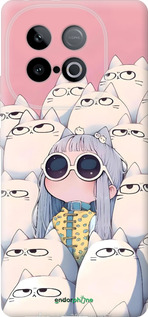 Силиконовый чехол Малышка с котами для Vivo iQOO Z10 Turbo - 6295u-4150 изображение 