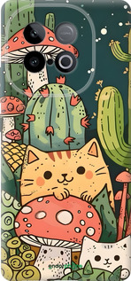 Силиконовый чехол Коты грибы для Vivo iQOO Z10 Turbo - 6321u-4150 изображение 