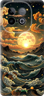 Силиконовый чехол Арт волны для Vivo iQOO Z10 Turbo - 6332u-4150 изображение 