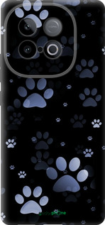 Силиконовый чехол С синими отпечатками лап для Vivo iQOO Z10 Turbo - 6441u-4150 изображение 