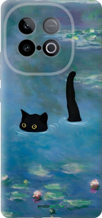 Силиконовый чехол С изображением кота и водяной лилии Monet для Vivo iQOO Z10 Turbo - 6519u-4150 изображение 