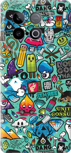 Силиконовый чехол Стикер бомбинг 1 для Vivo Y300 GT 5G - 693u-4151 изображение 